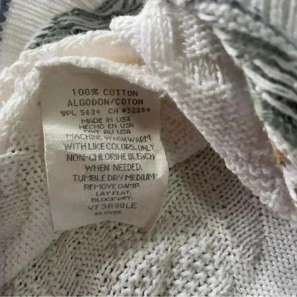 Vtg Cottagecore Short Sleeve‎ Sweater Embroidered Birdhouse Garden Floral USA L - Picture 10 of 11